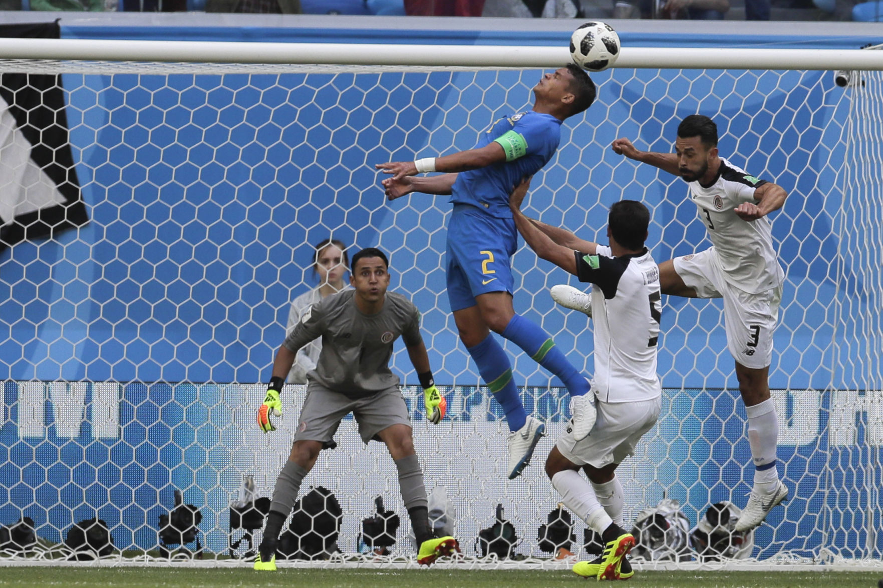 Brazil battles Costa Rica